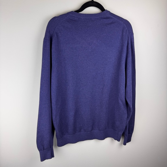 Daniel Cremieux Men Sweater Large Navy 100% Supima Cotton Signature Collection - Picture 9 of 12
